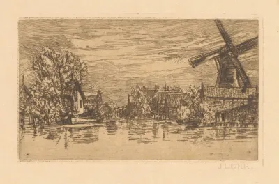 Village View With Mill