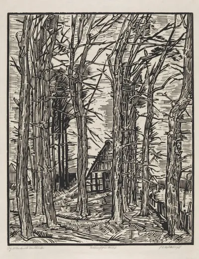 Village Yard In Autumn