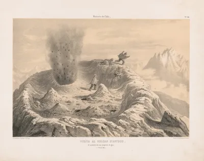 Visita Al Volcan Dantuco Al Momento De Una Erupcion De Gaz 1 Marzo 1839