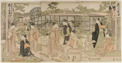 Visitors To The Shika Tea House