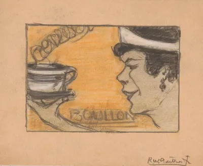 Vrouw Met Een Mok Bouillon
