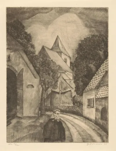 Vrouw Op De Dorpsweg