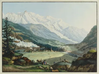 Vue De La Valee De Chamouny Pris Pres Dargentiere 2