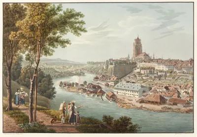Vue De La Ville De Berne Prise Sur La Route De Thoune 2