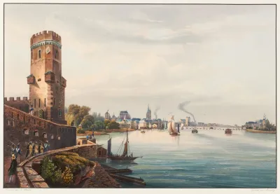 Vue De La Ville De Cologne Prise De Baienturm