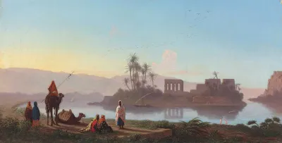 Vue De Lile De Philae Nubie
