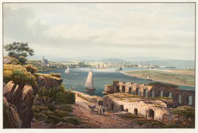 Vue De Neuwied Prise Pres De La Ruine De Fredericstein Nomme Teufelstein