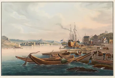 Vue De Rudesheim Et Du Joanisberg Prise De Bingen