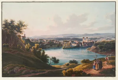Vue Du Couvent De Rheinau Canton De Zurich 2