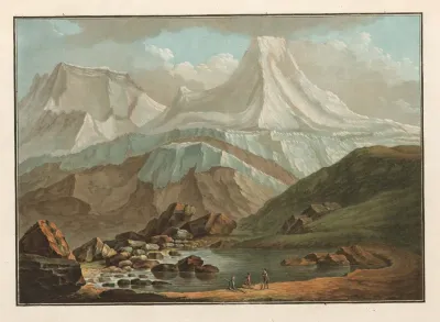 Vue Du Gross Horn Et Du Breit Horn Avec Le Petit Lac Doberhorn