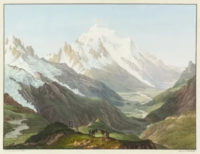 Vue Du Mont Blanc Prise Du Sommet Du Col De Balme