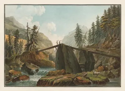 Vue Dun Pont Sur La Lutschinen