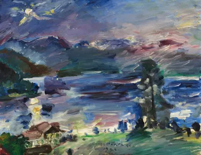Walchensee Aufgehender Mond