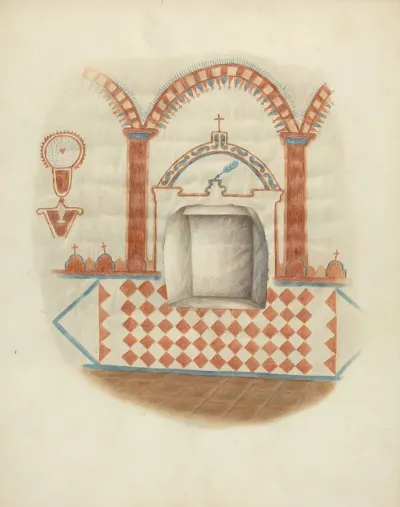 Wall Painting And Niche Restoration Drawing