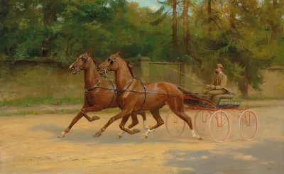 Walter Winans Driving A Carriage