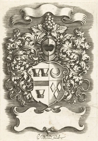 Wapenschild Van Jean Rulant Gecombineerd Met Dat Van Zijn Vrouw