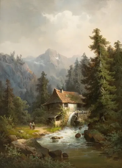 Water Mill In The Mountains