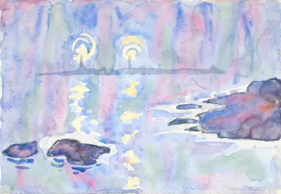 Watercolor No 73 Blue And Lavender
