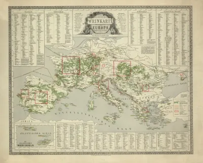 Weinkarte Von Europa