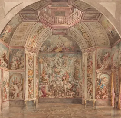 West Wall Of The Oranjezaal Huis Ten Bosch The Hague