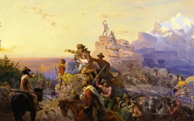 Westward The Course Of Empire Takes Its Way Mural Study U S Capitol