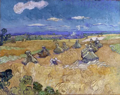 Wheat Fields With Reaper Auvers