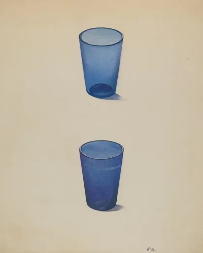Whiskey Glasses Cobalt