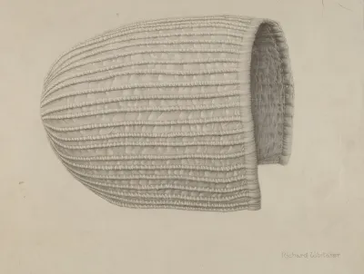 White Linen Corded Bonnet