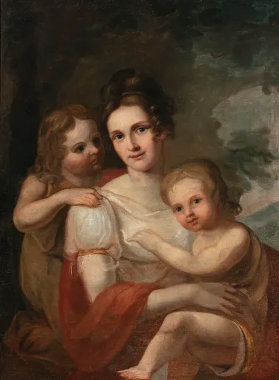 Wifes Portrait With Daughters