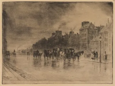 Winter Afternoon On The Quay Of The Charity Hospital
