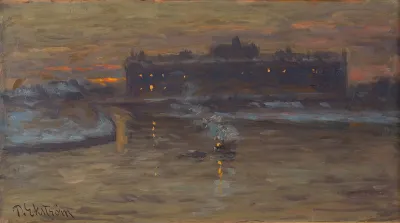 Winter Night By The Stockholm Strom