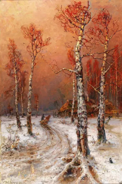 Winterstimmung Mit Saatkrahen