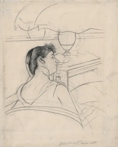 Woman And Lamp