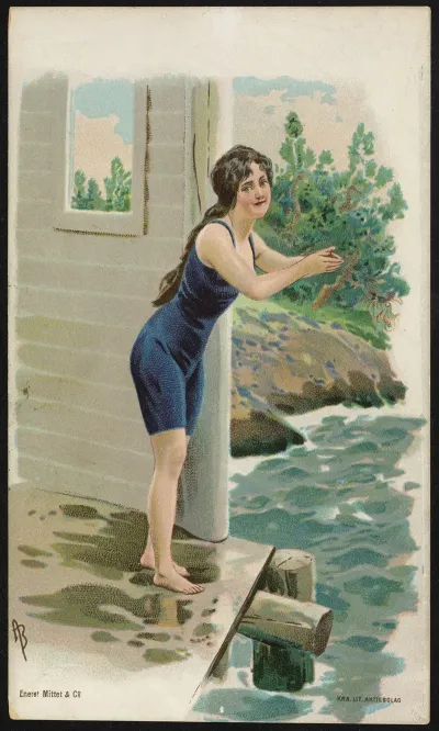 Woman Bathing Diving