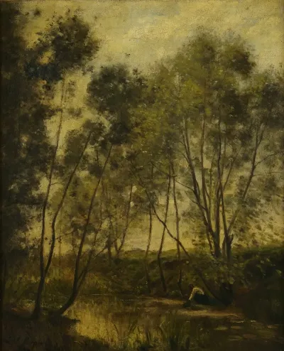 Woman By A Stream 2