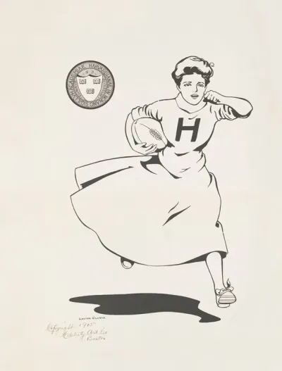 Woman Playing Football Harvard University