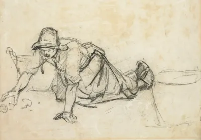 Woman Scrubbing