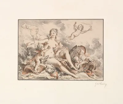 Woman Seated With Four Putti