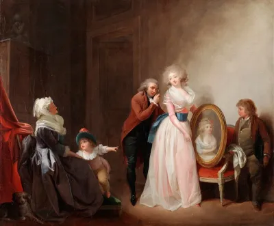 Woman Showing Her Portrait
