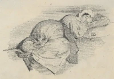 Woman Sleeping On The Ground