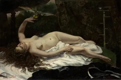 Woman With A Parrot