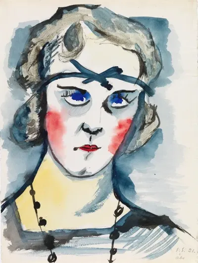 Woman With Red Cheeks