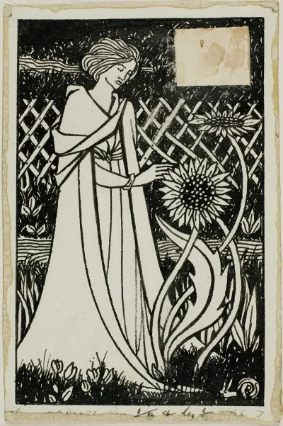 Woman With Sunflowers