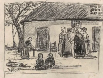 Women And Children At The Farm