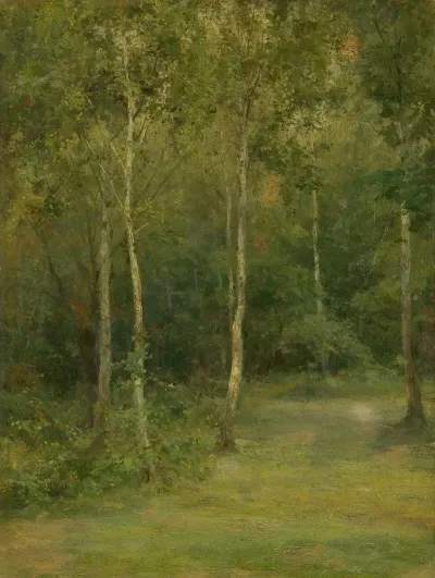 Wooded Landscape With Little Birches