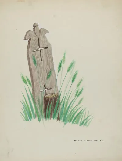 Wooden Grave Marker