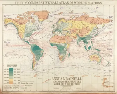 World Relations Annual Rainfall Range Of Temperature With July Currents
