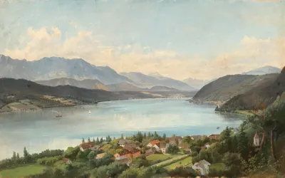 Worthersee Blick Von Portschach Gegen Velten