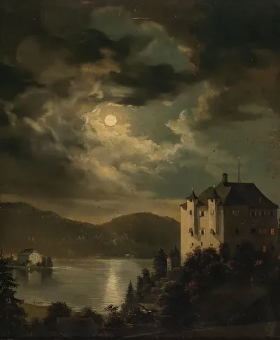 Worthersee Mondstimmung Uber Schloss Freyenthurn Mit Blick Auf Loretto