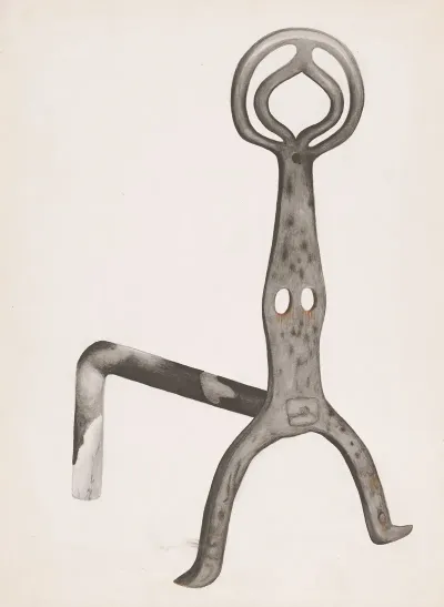 Wrought Iron Andiron